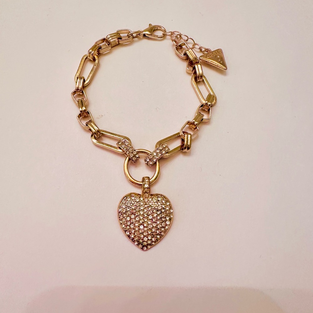 Guess Heart Charm Bracelet